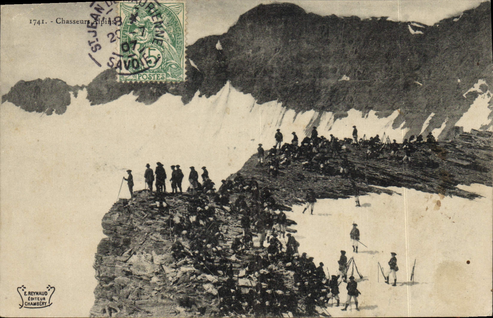 CPA Militaria Chasseurs Alpins 
