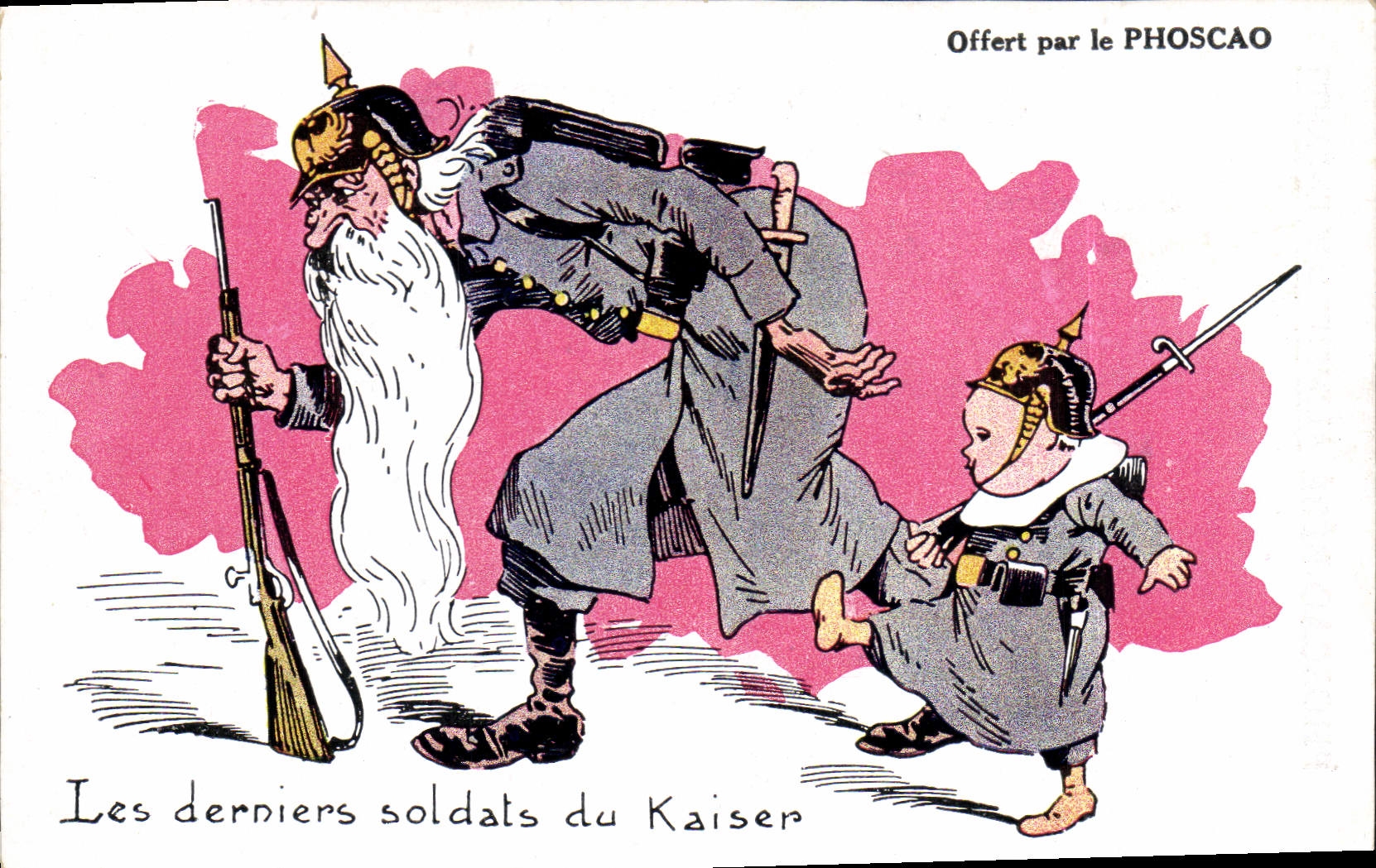 CPA Fantaisie Illustrateur Militaria Les derniers soldats du Kaiser 