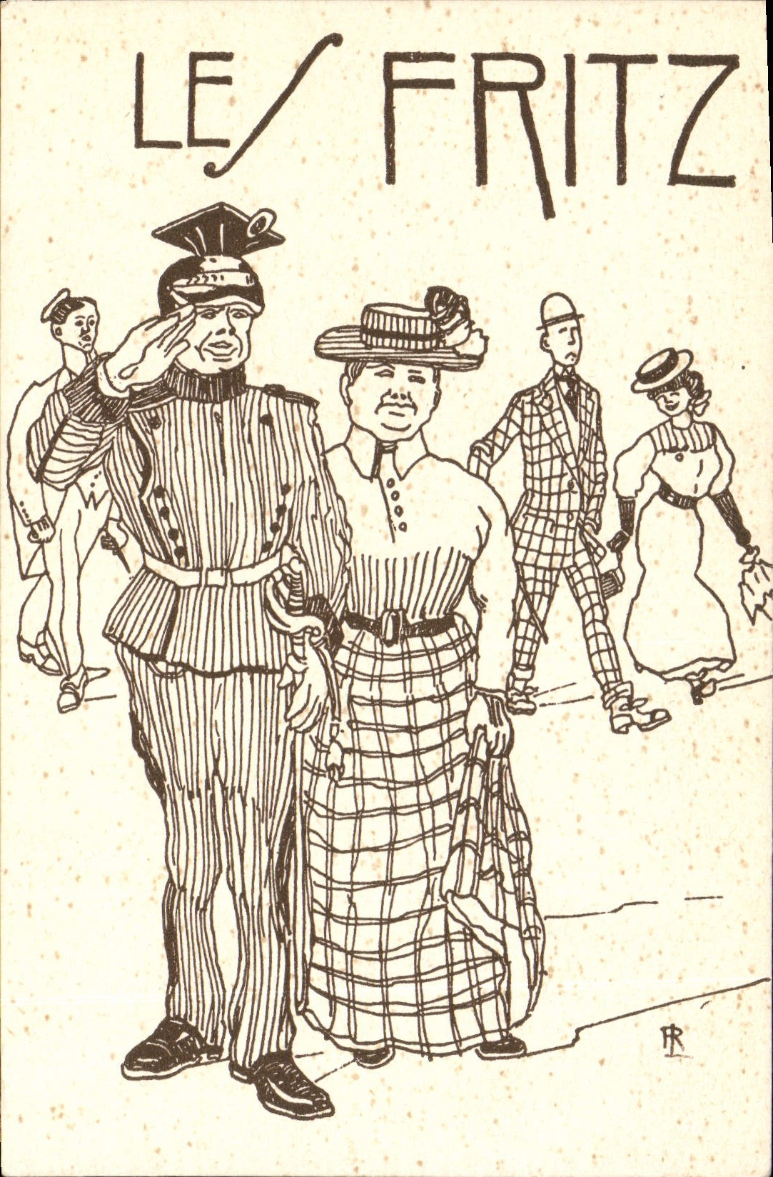 Postal Fantasia Ilustrador Militaria el Fritz