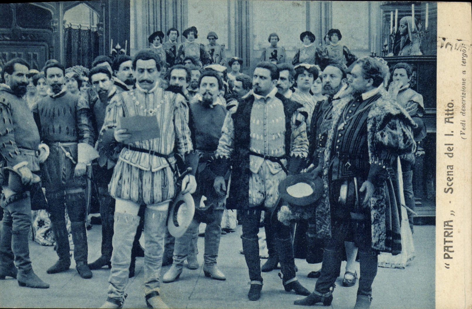 Vintage Postcard Theater Patria Scena LED I atto