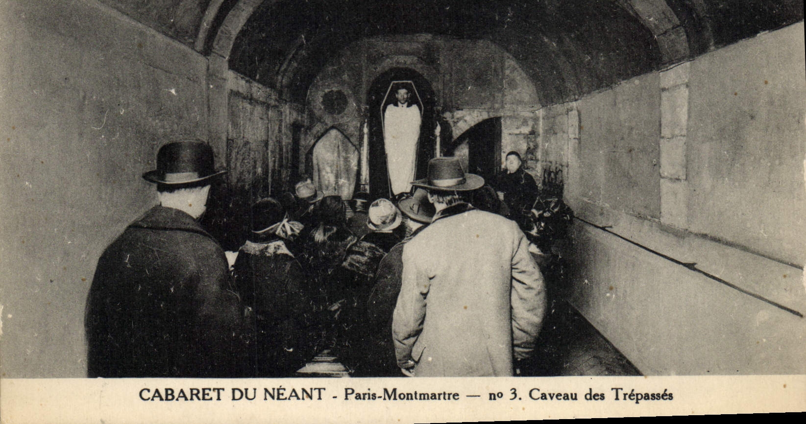 Vintage Postcard Theater Cabaret of Nothing Paris Montmartre Caveau of Trespass