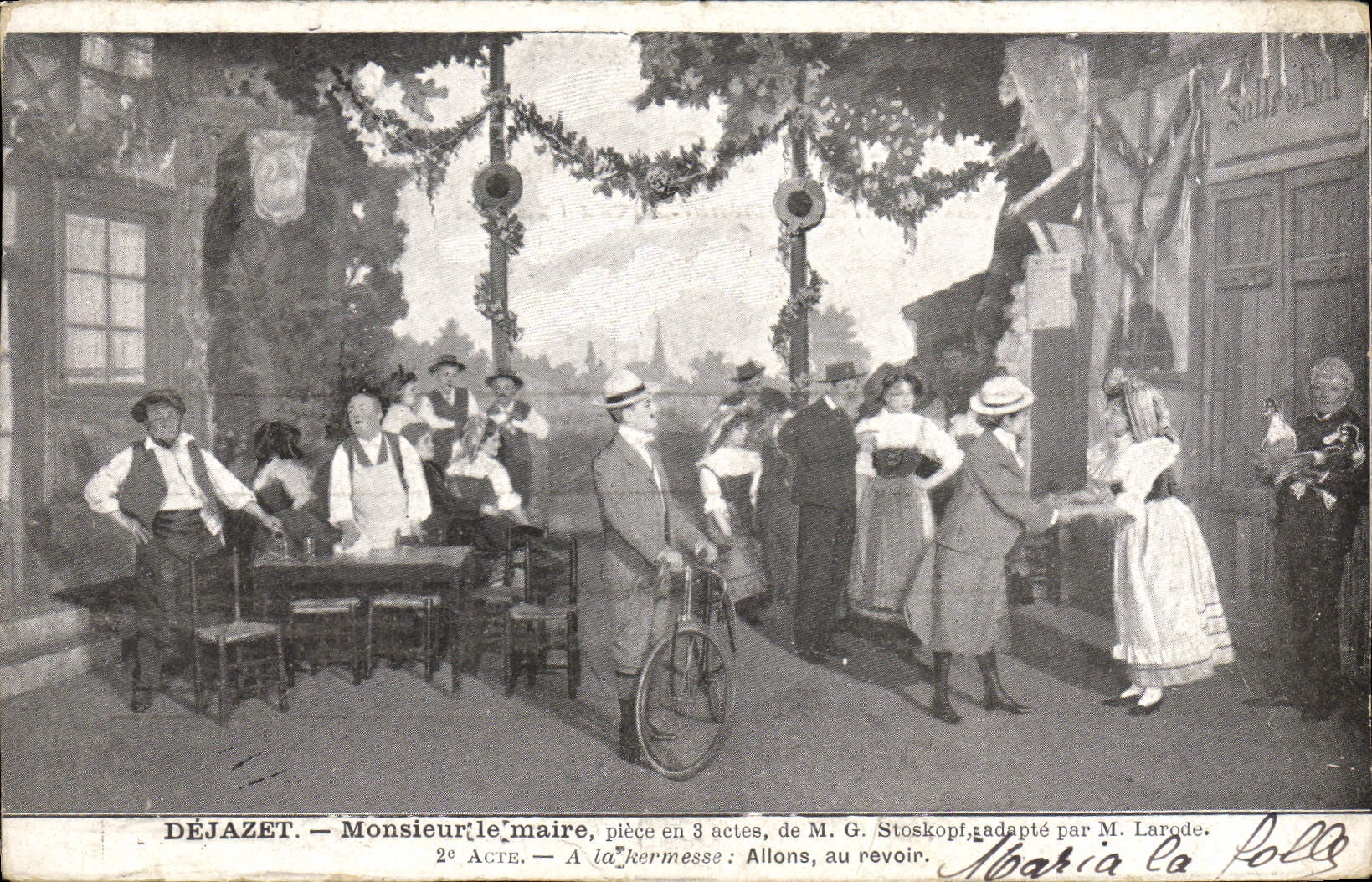 Vintage Postcard Theater Dejazet Mister the Mayor