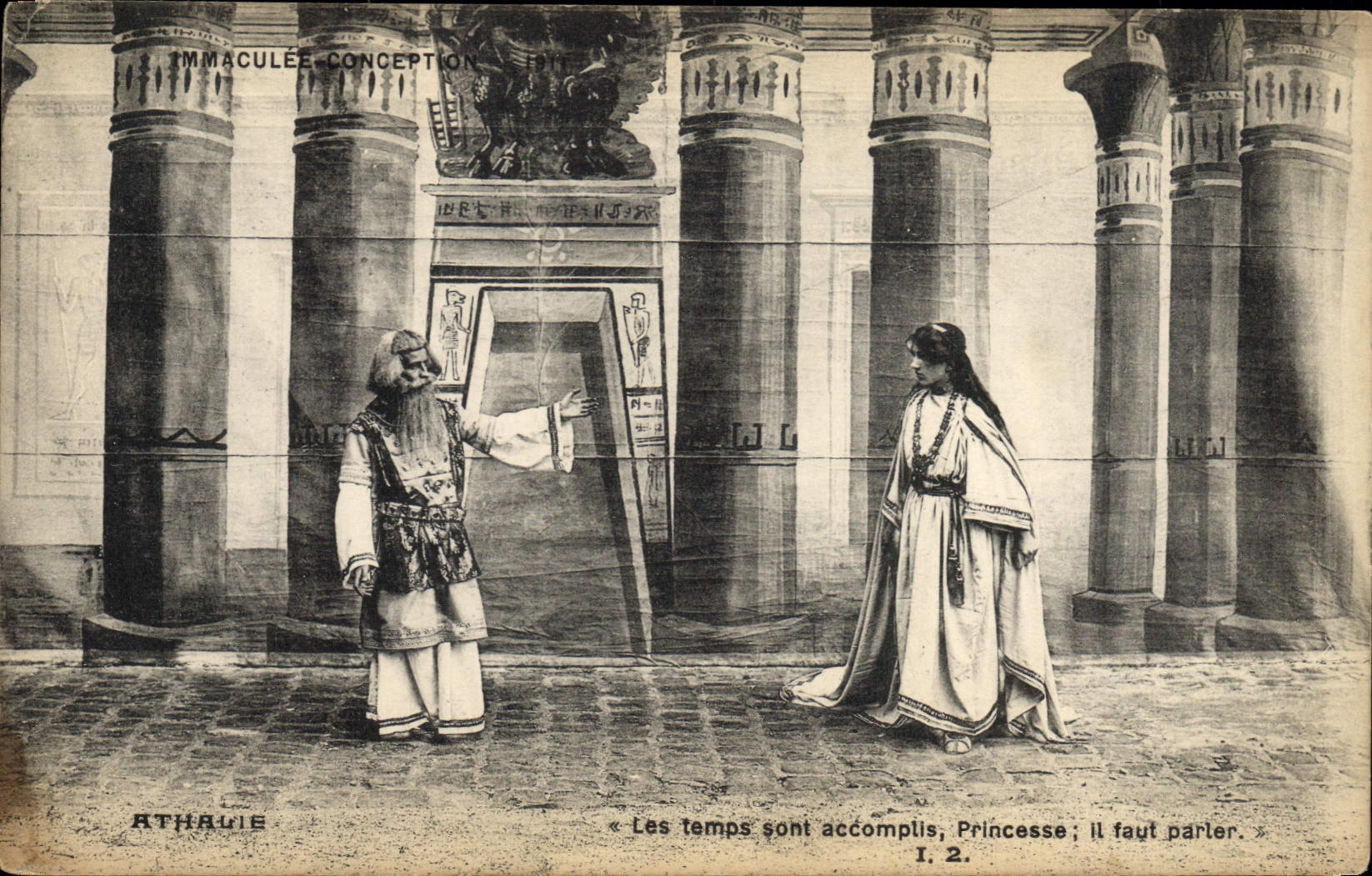Vintage Postcards Theater Athalie times are accomplished Princesse