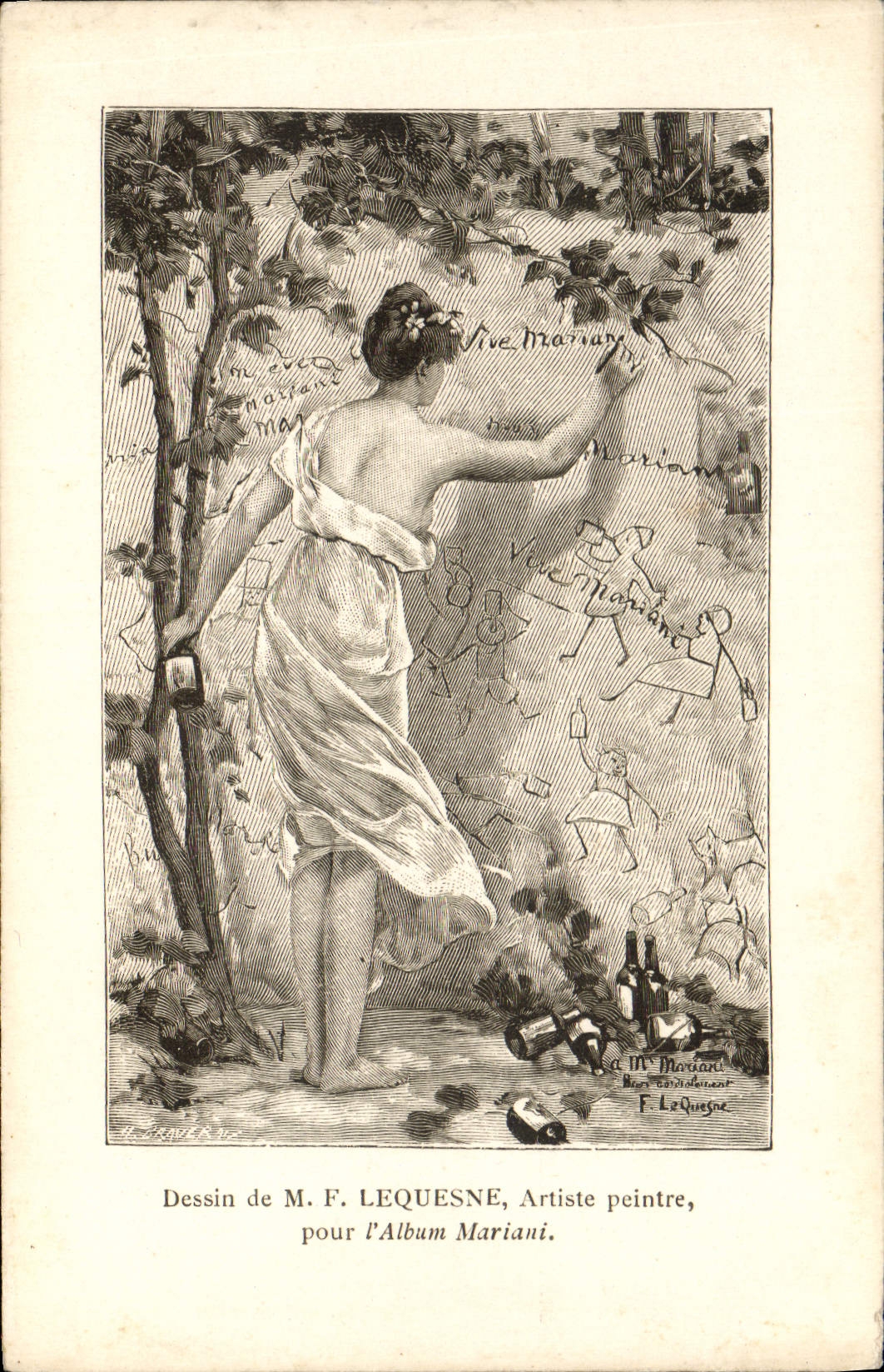 CPA Fantaisie Illustrateur Lequesne Femme Mariani 