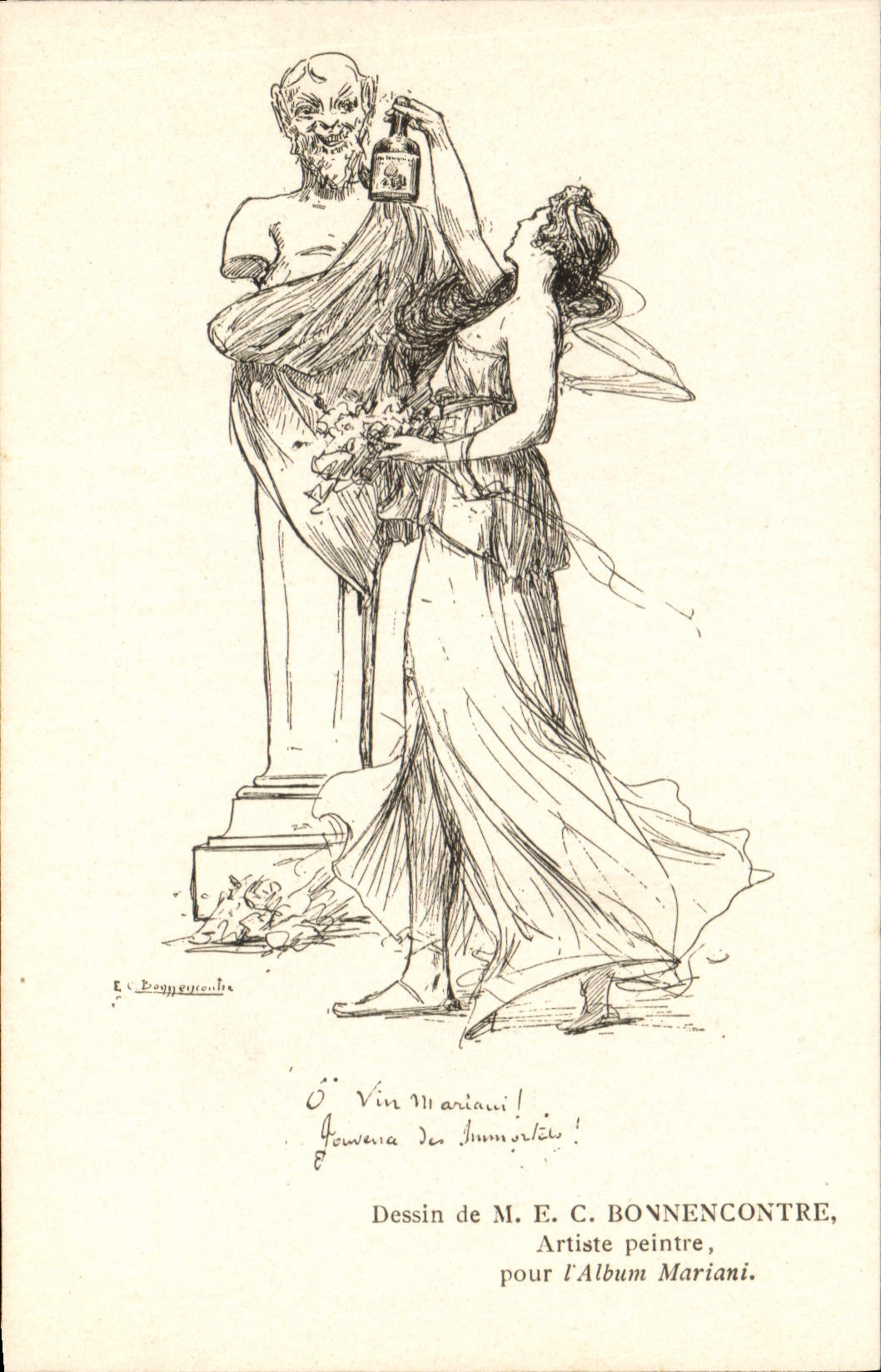 Vintage Postcard Fantasy Illustrator Bonnencontre Mariani