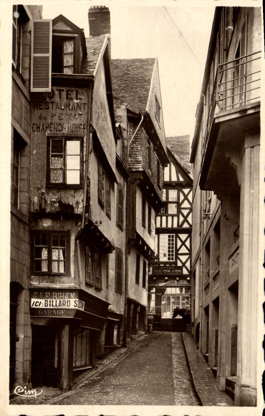Vintage Postcard Billiards Morlaix Alley with the sound