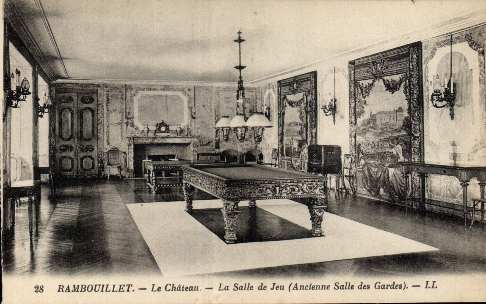 CPA Billard Rambouillet le chateau La salle de jeu Ancienne salle des gardes