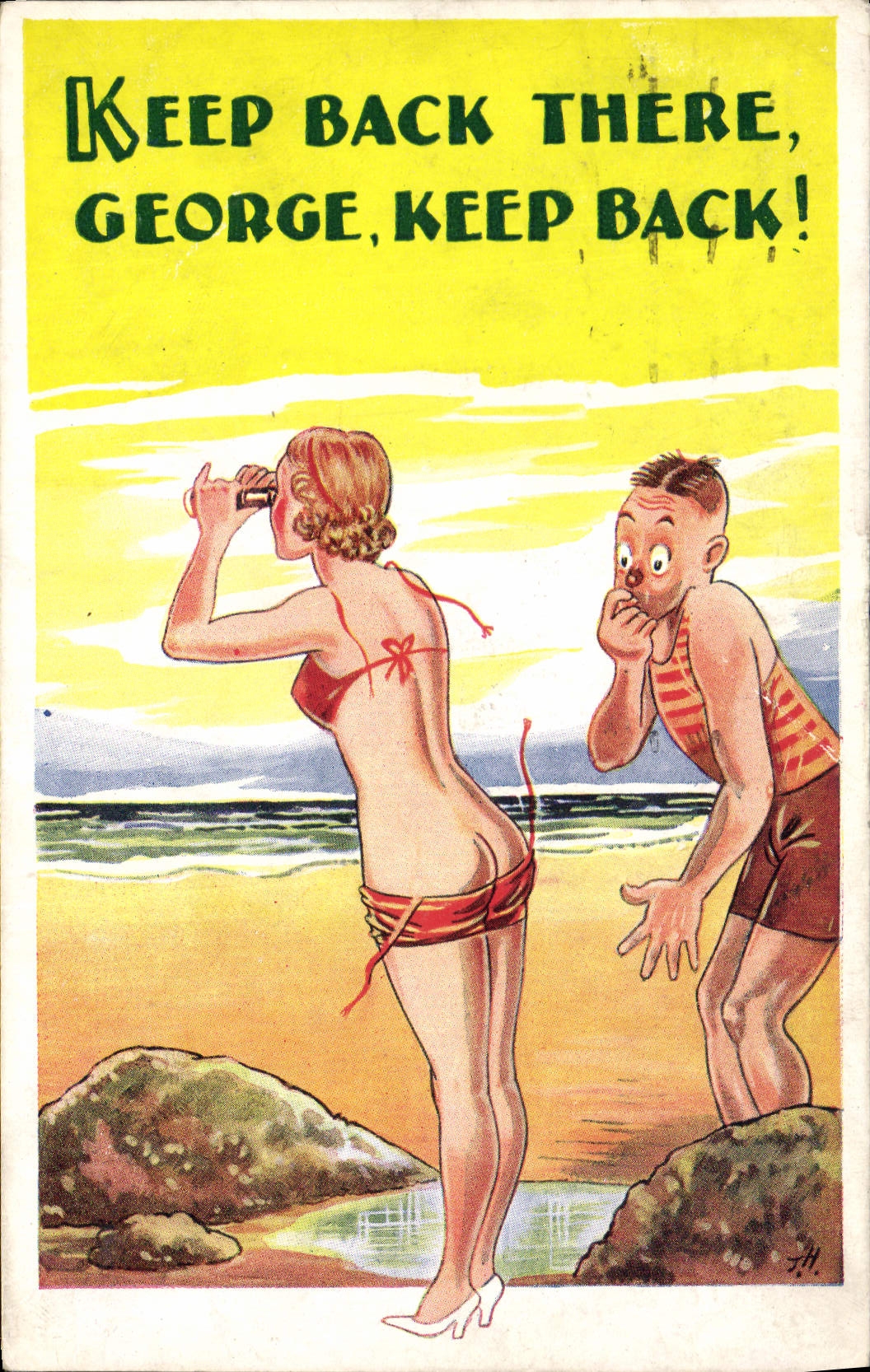 CPA Fantaisie Illustrateur Keep back there George Keep back