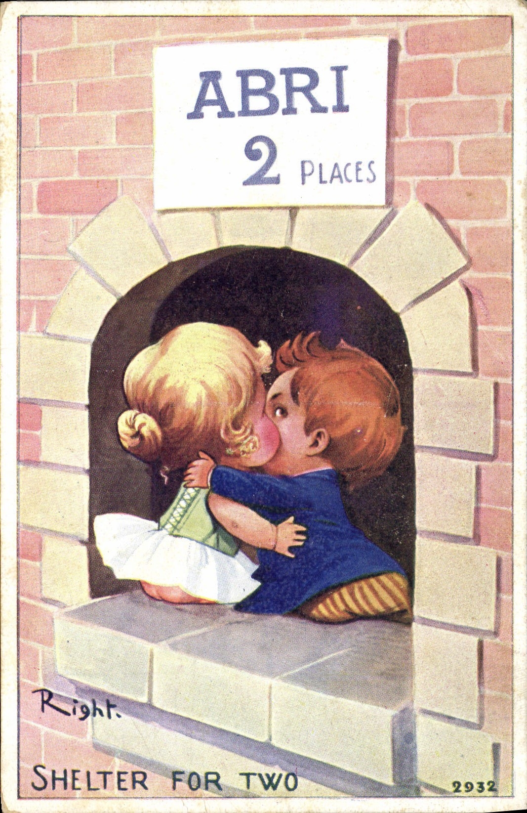 Postal Fantasia Ilustrador Niños Shelter fuero two