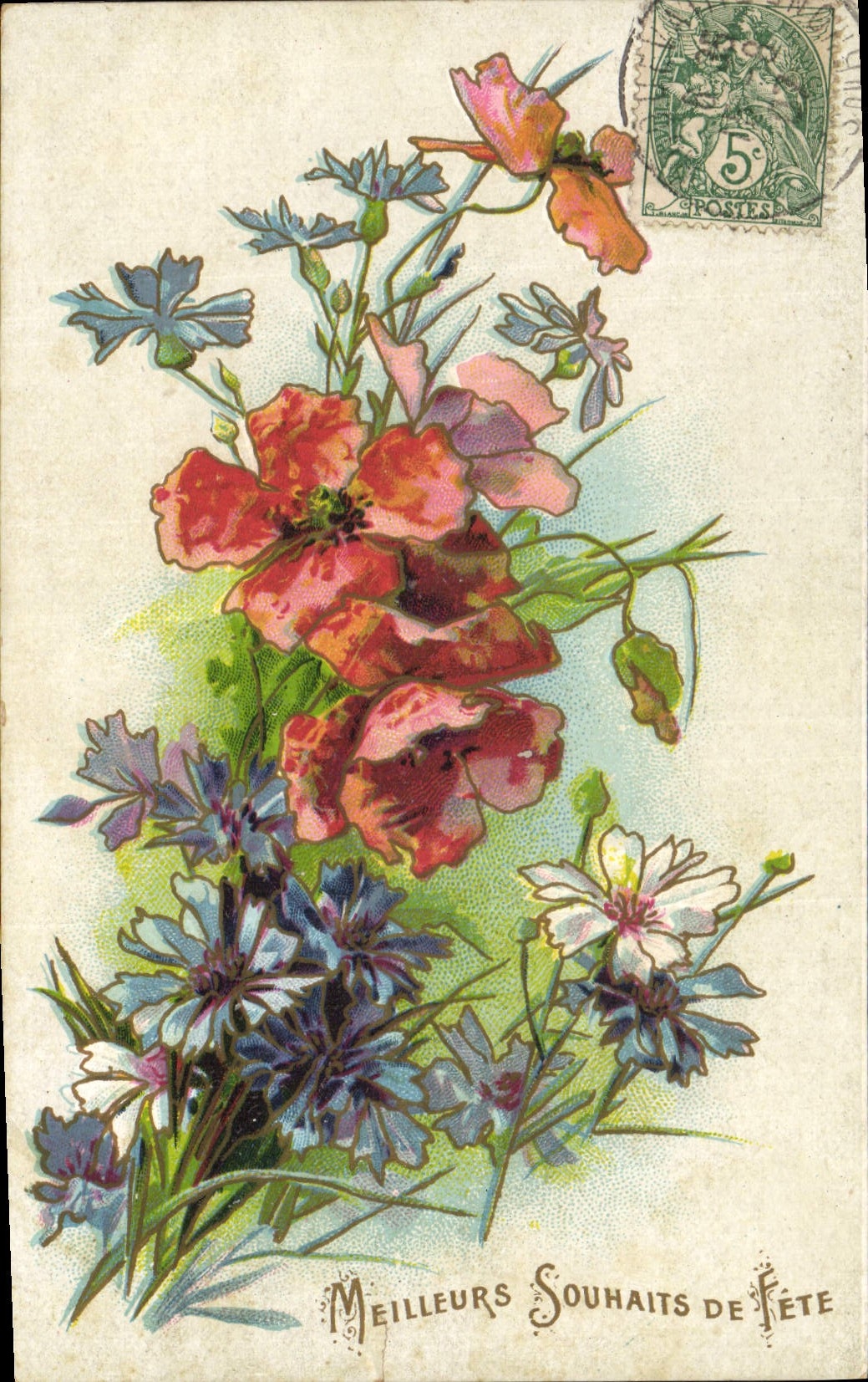 CPA Fantaisie Fleurs 