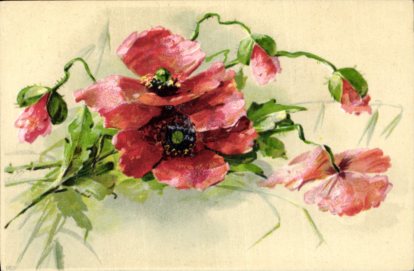 CPA Fantaisie Fleurs 