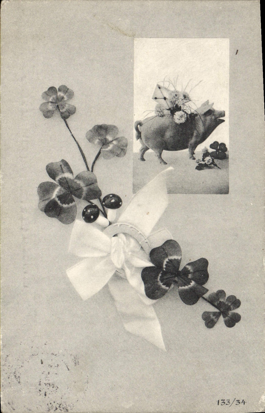 CPA Cochon Porc Trefles 