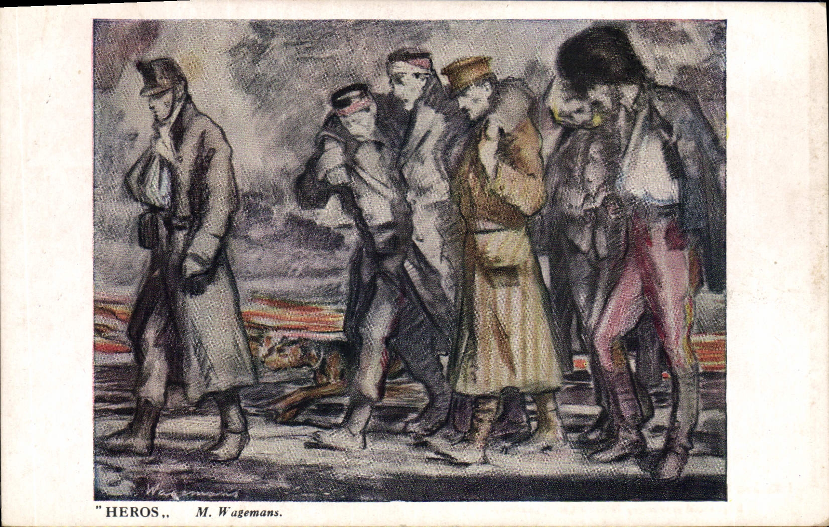 Vintage Postcard Militaria Hero Wagemans