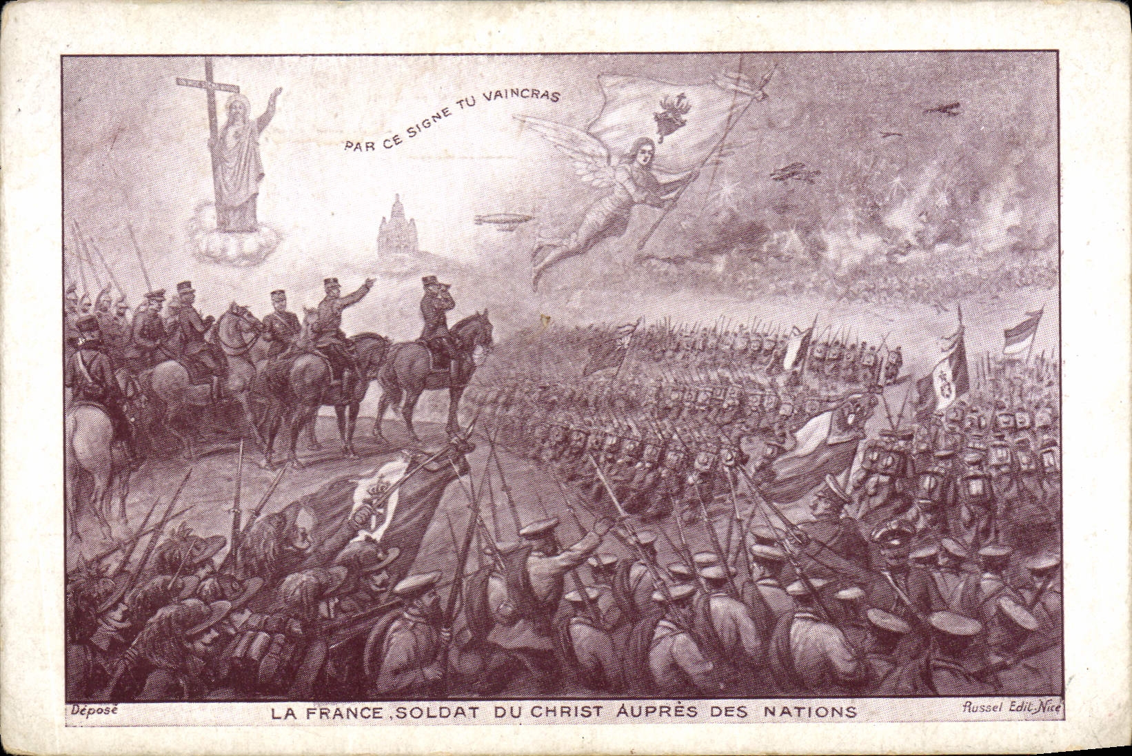 CPA Militaria La France soldat du Christ aupres des Nations