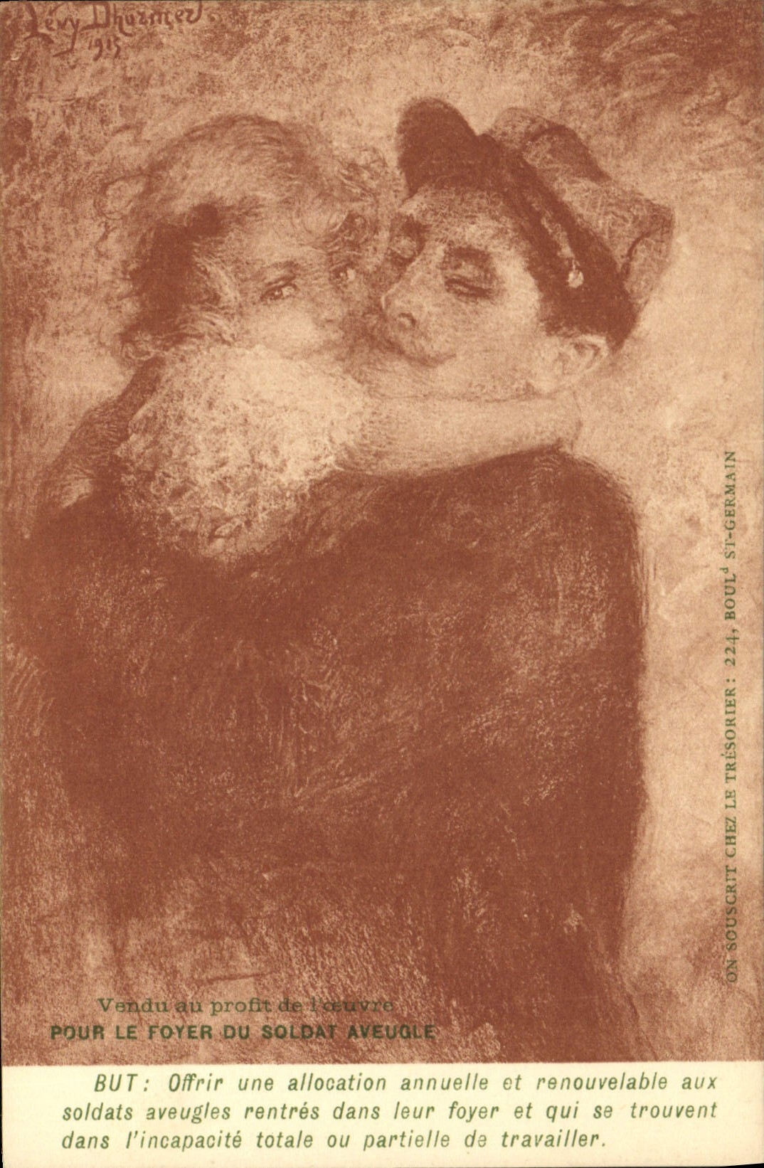 Vintage Postcard Militaria Child Hairy Soldier