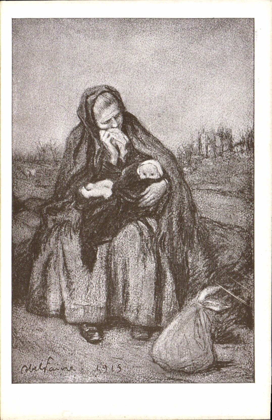 CPA Militaria Secours National