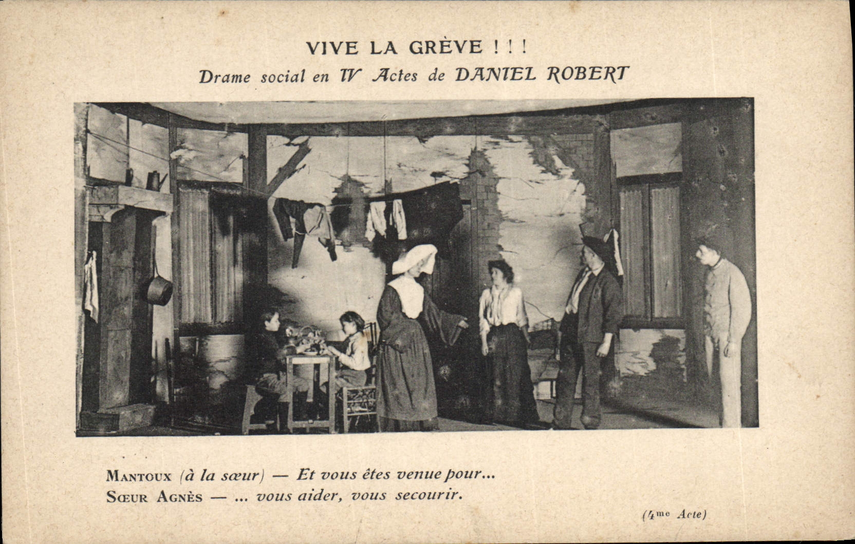 CPA Theatre Vive la greve ! Daniel Robert Mantoux Soeur Agnes