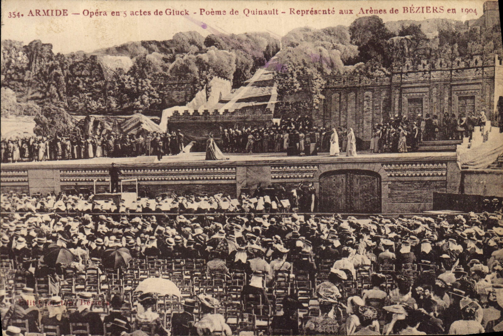CPA Theatre Armide Opera en 5 actes de Gluck Poeme de Quinault Arenes de Beziers 1904