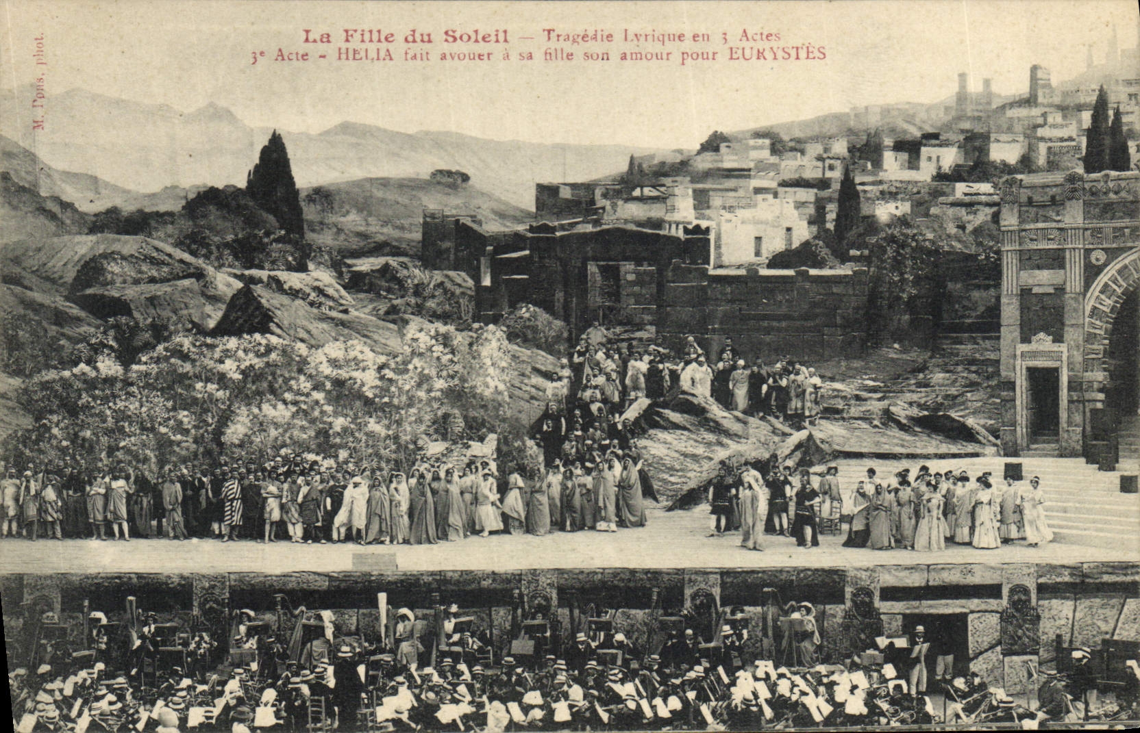 Vintage Postcard Theater the girl of the lyric sun Tragedy Helia Eurystes