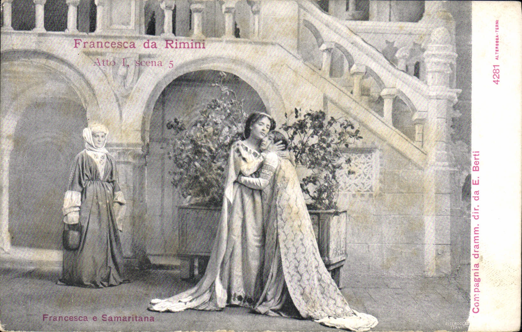Vintage Postcard Theater Francesca da Rimini