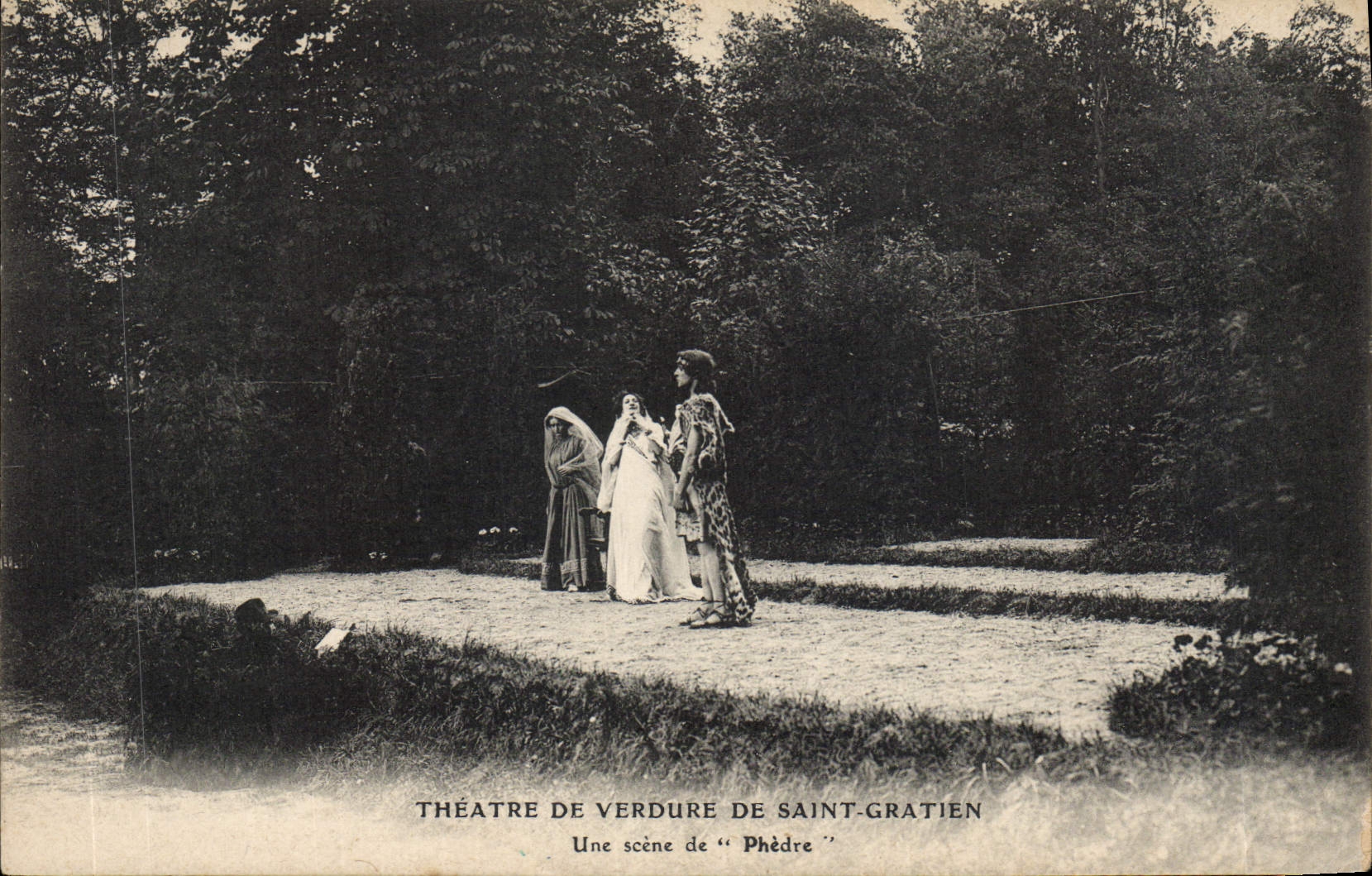 Vintage Postcard Open-air theater of Gratien Saint a scene of Phedre