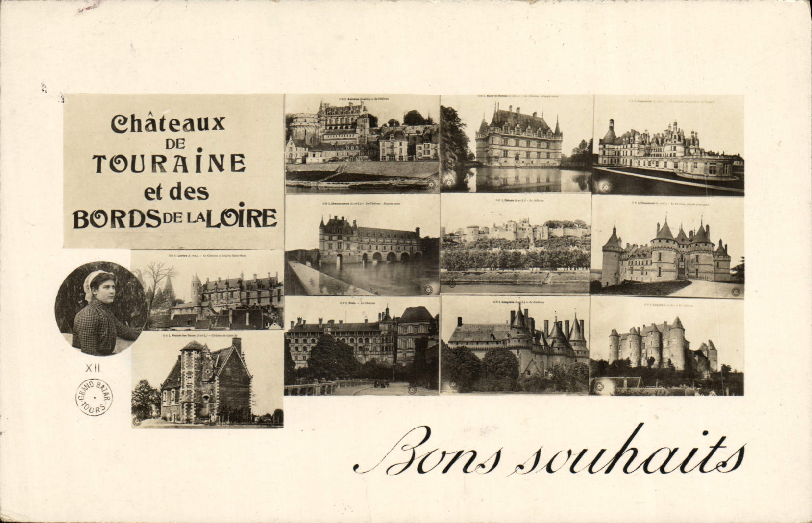 Vintage Postcard Castles of Touraine and the Countries of the Loire
