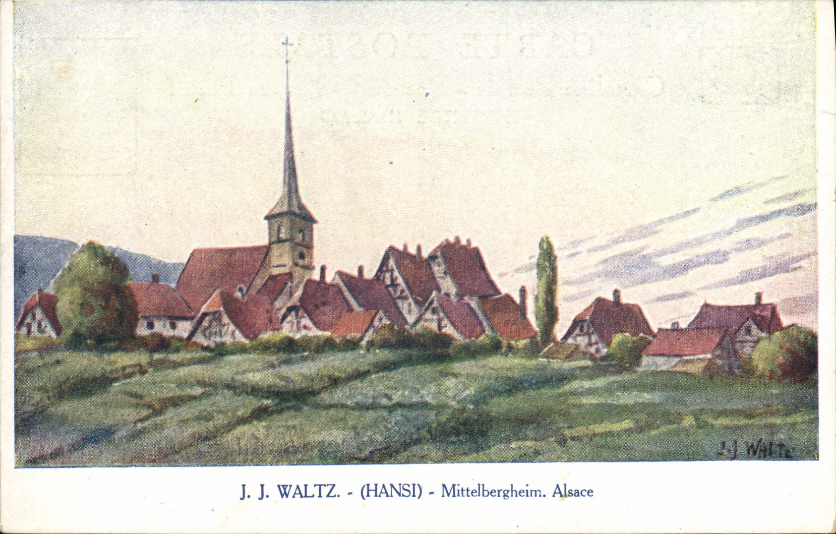 CPA Fantaisie Illustrateur Hansi Alsace Mittelbergheim