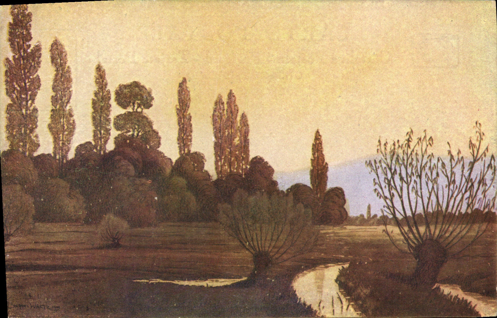 Vintage Postcard Fantasy Illustrator Hansi Alsace Surroundings of Colmar