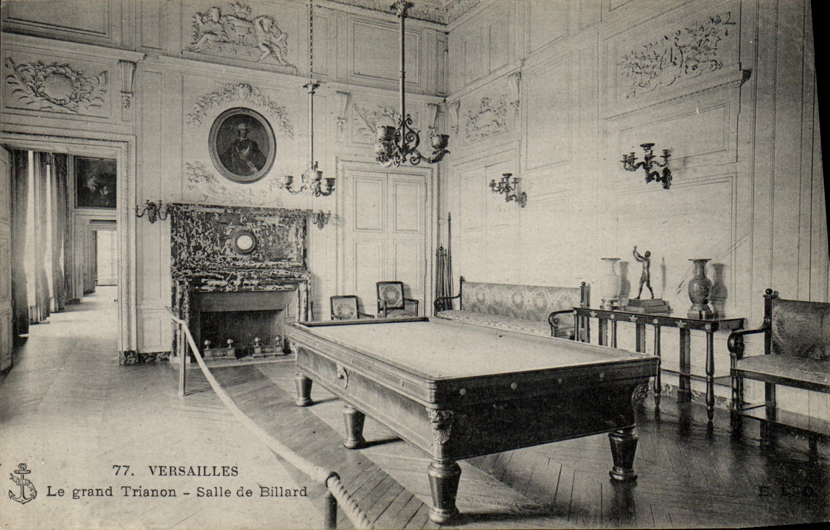 CPA Billard Versailles le chateau Salle de billard de Napoleon 1er