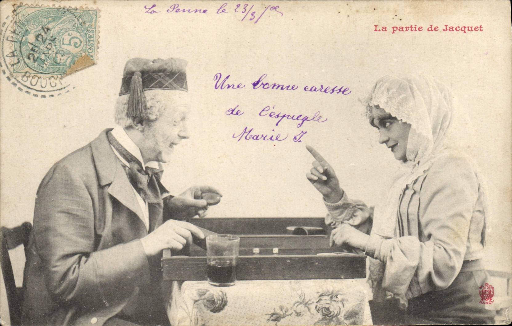 CPA La partie de Jacquet 