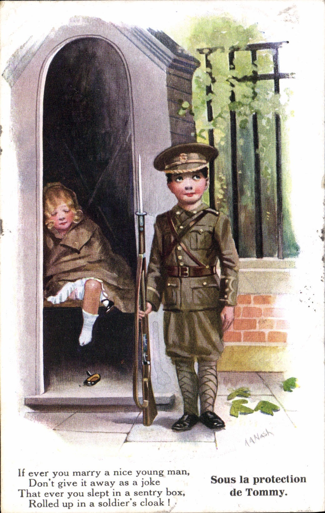 CPA Fantaisie Illustrateur Enfants Militaria 