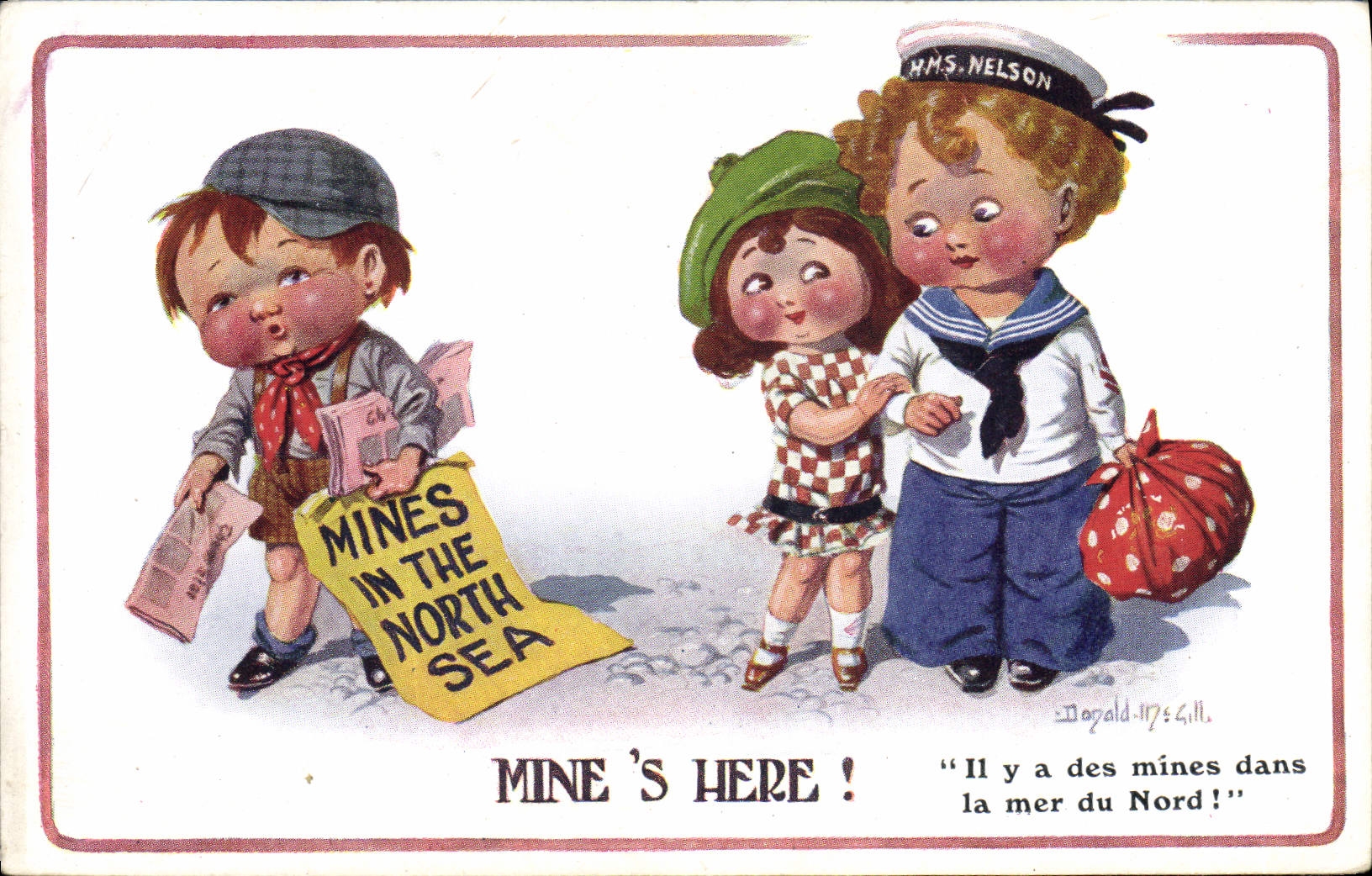 CPA Fantaisie Illustrateur Enfants Mine's here ! Marin