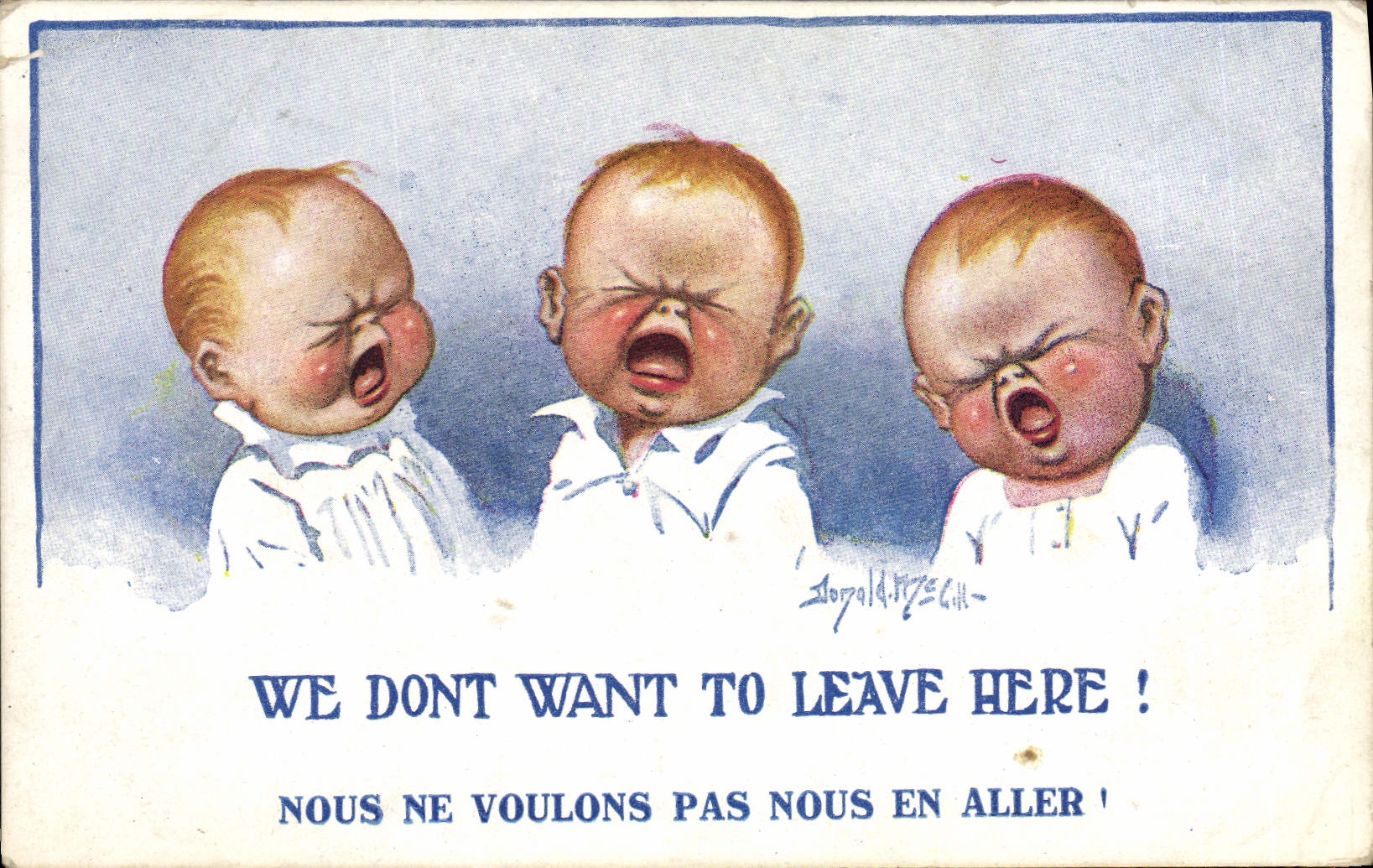 CPA Fantaisie Illustrateur Donald Mc Gill Enfants Bebes