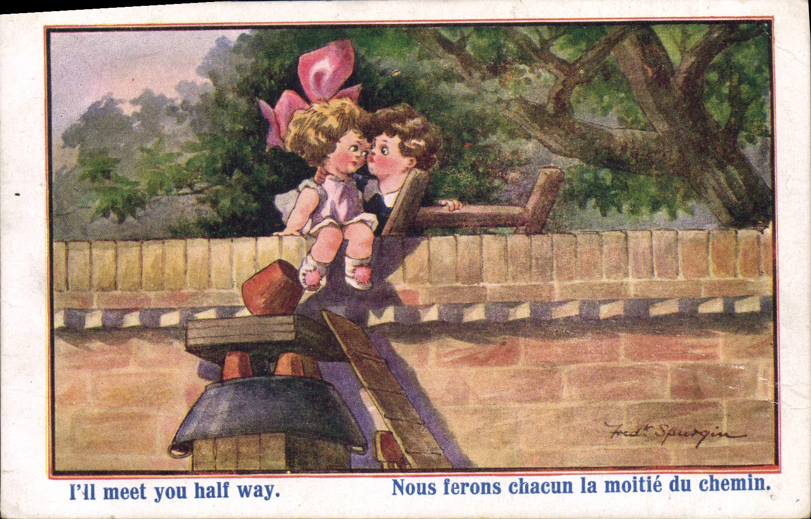 CPA Fantaisie Illustrateur Fred Spurgin Enfants