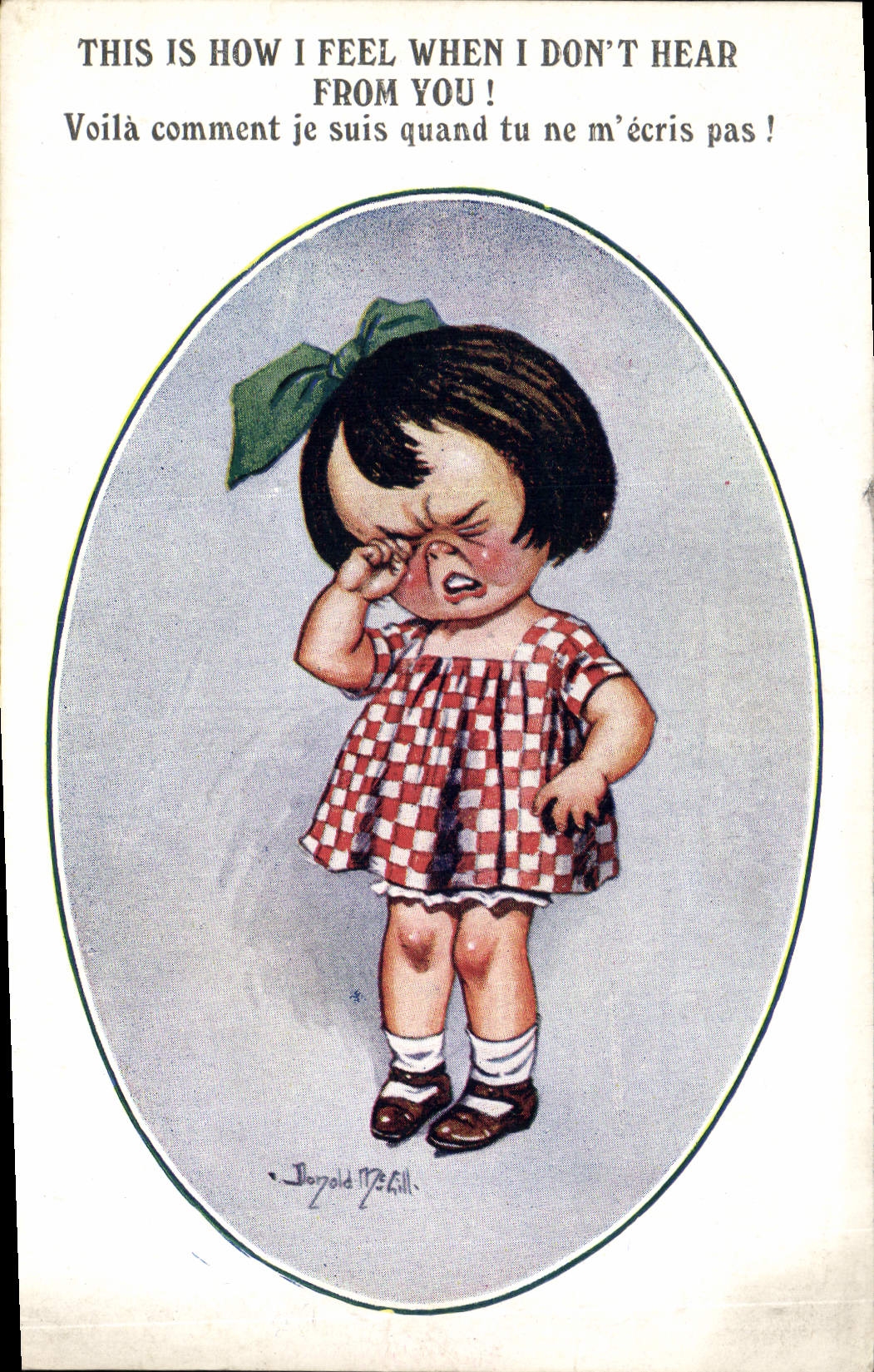 CPA Fantaisie Illustrateur Donald Mc Gill Enfant