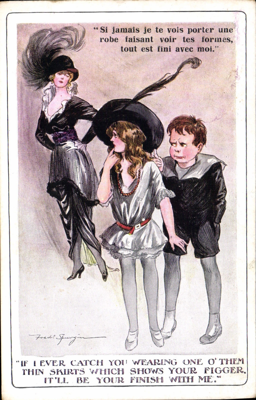 Vintage Postcard Fantasy Illustrator Children Woman Fred Spurgin