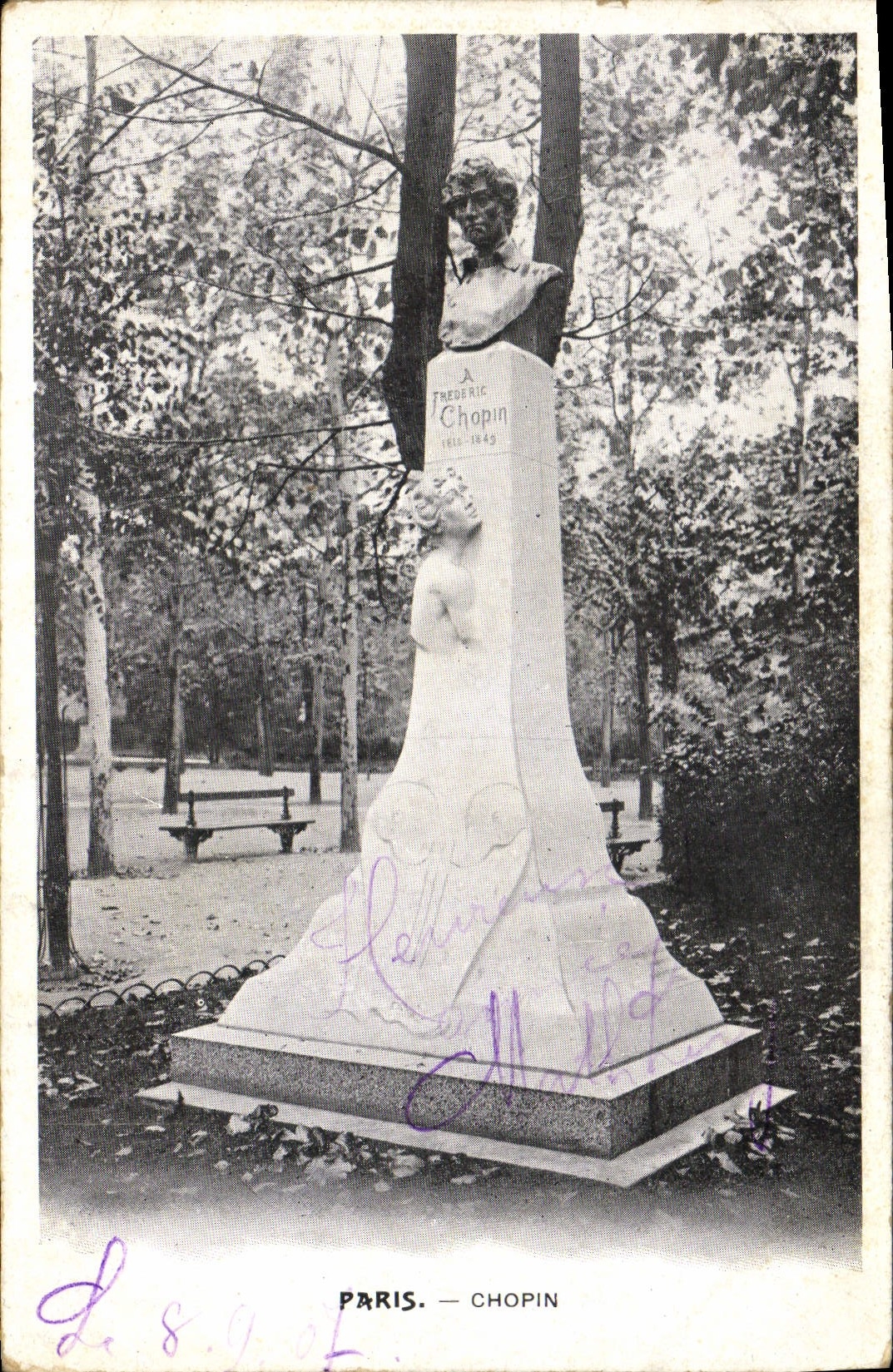 Postal París Chopin