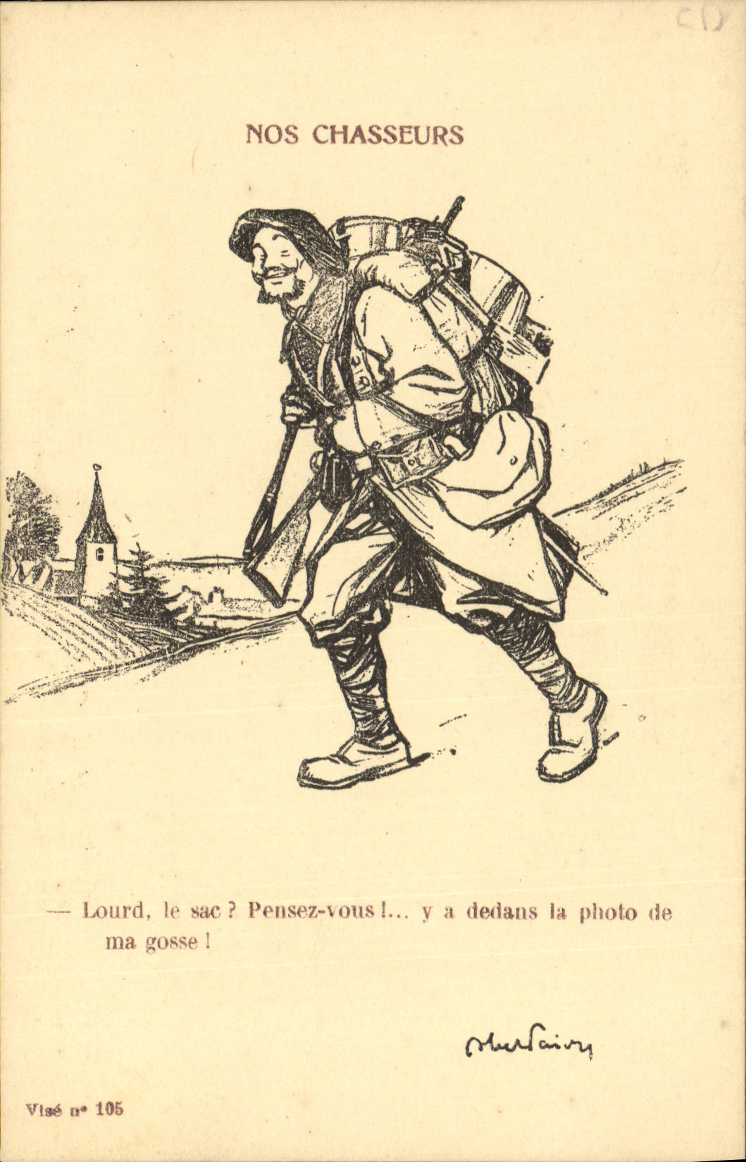 CPA Militaria Chasseurs alpins 