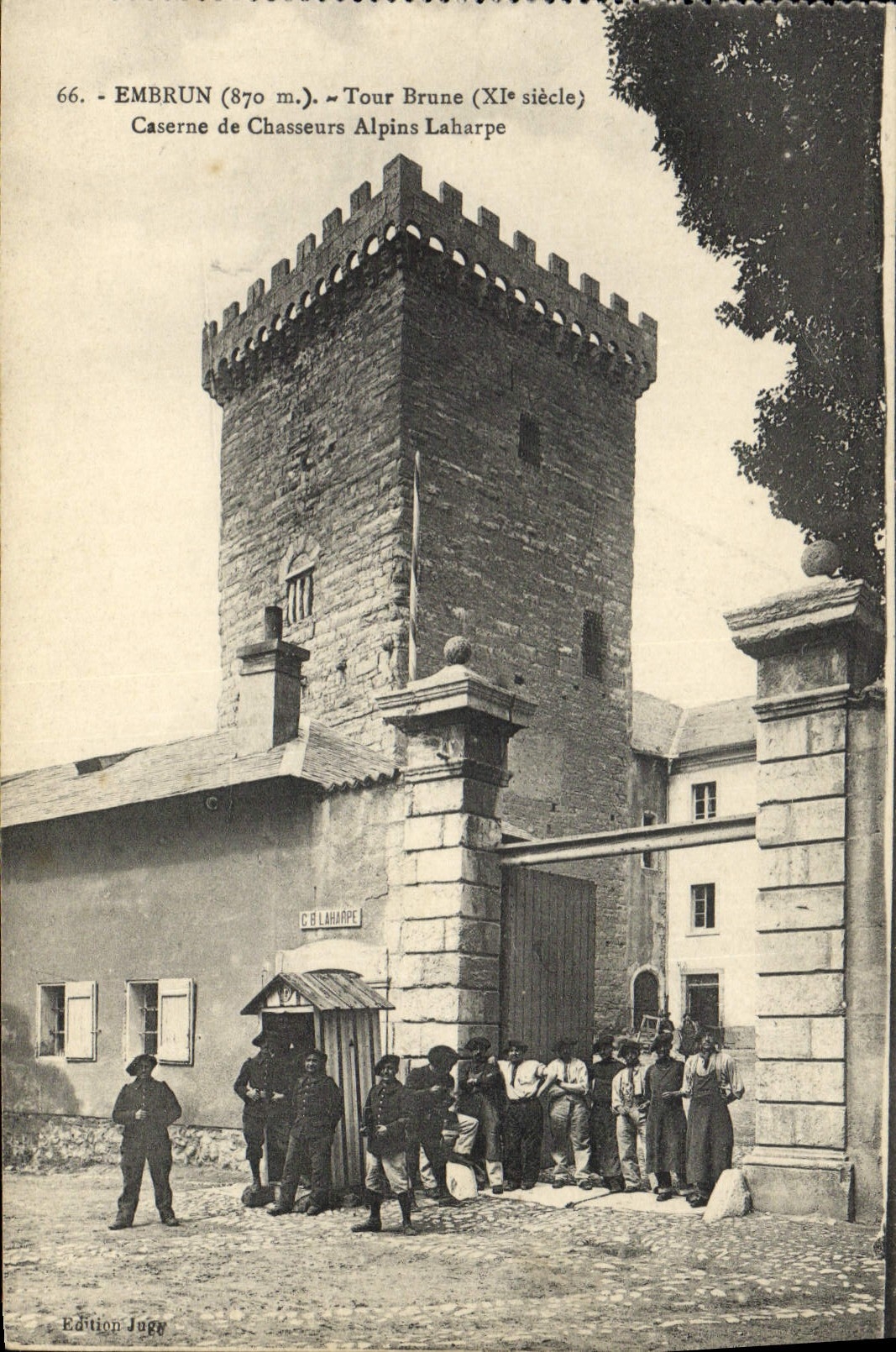 Vintage Postcard Militaria Alpine hunters Spray Brown Tower Quarters Laharpe Alpine hunters