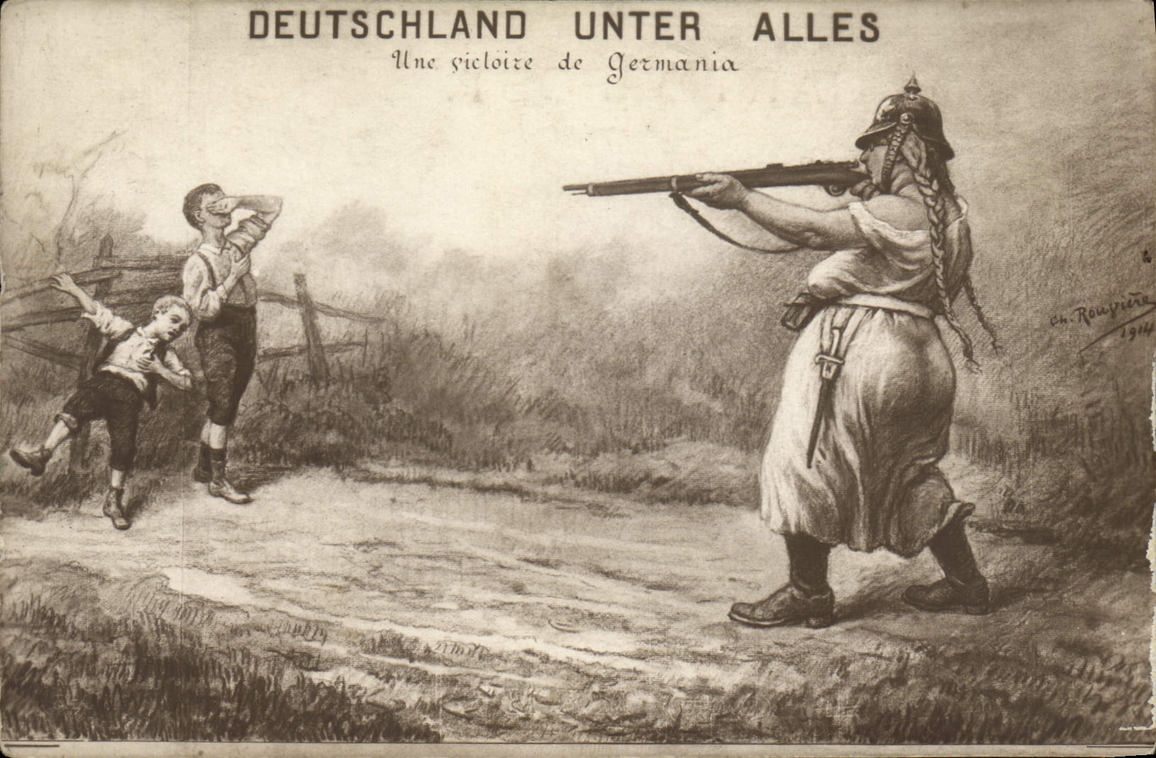 CPA Militaria Deutschland unter alles Une victoire de Germania 
