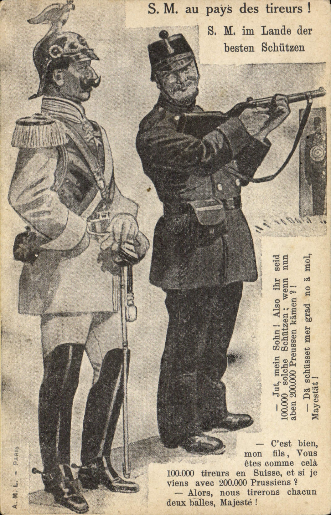 CPA Militaria SM Au pays des tireurs 