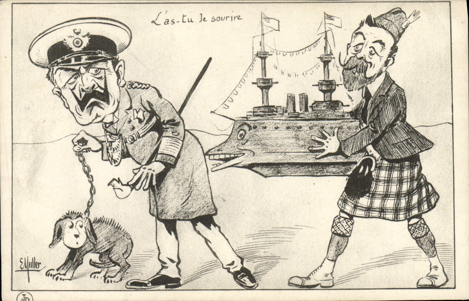 CPA Militaria L'as tu le sourire Bateau 