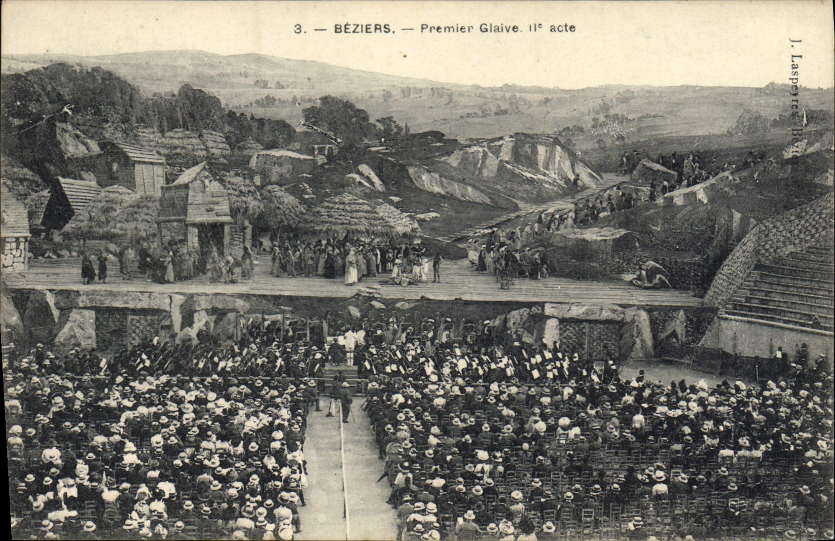 Vintage Postcard Beziers Theater First Sword