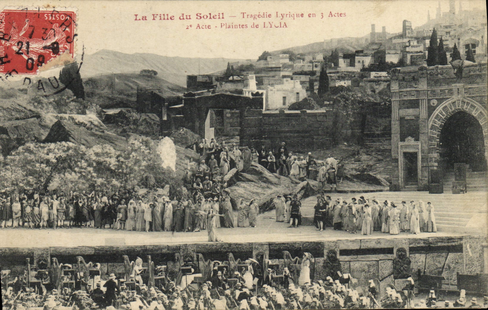 Vintage Postcard Theater the girl of the lyric sun Tragedy Complaints of Lydia