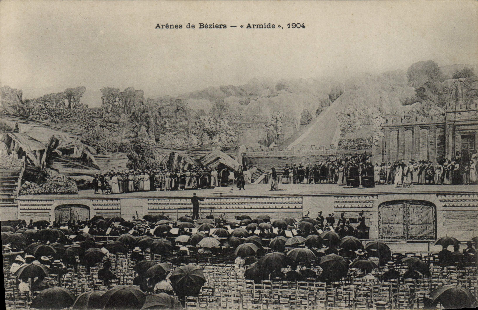Vintage Postcard Theater Arenas of Beziers Armide 1904