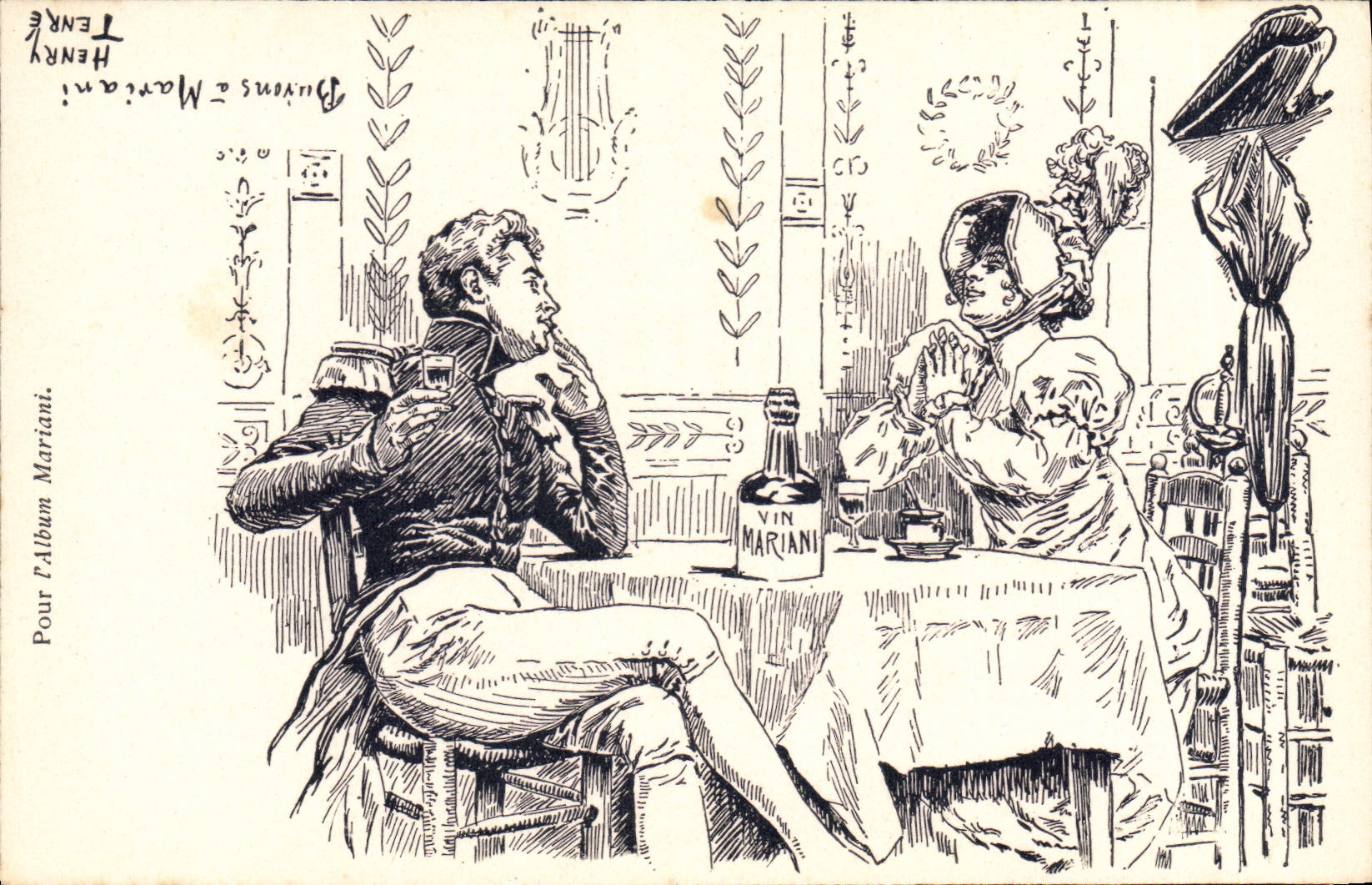 Vintage Postcard Fantaisie Illustrator Henry Tries Mariani Album