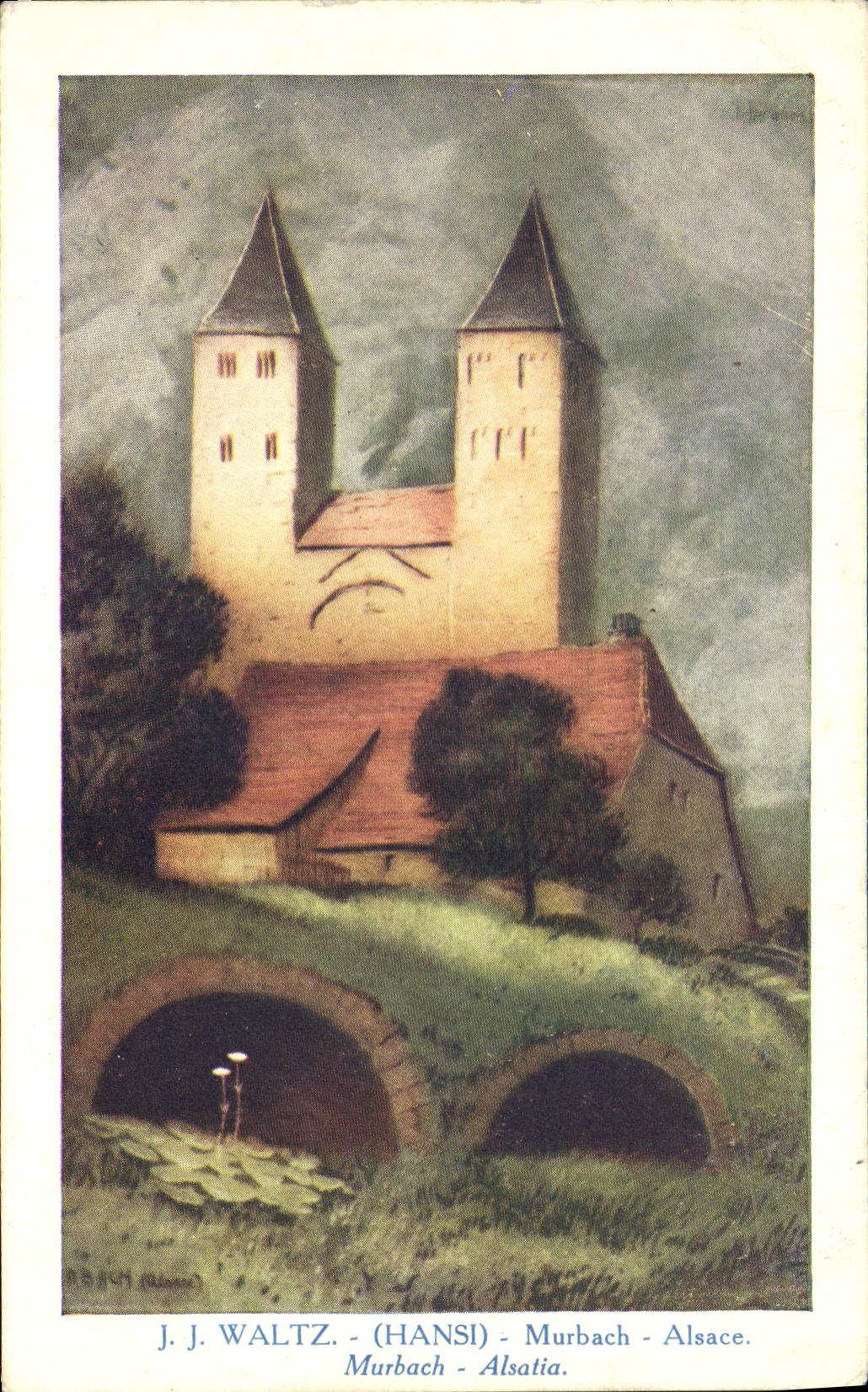 Vintage Postcard Fantasy Illustrator Waltz Hansi Murbach Alsace
