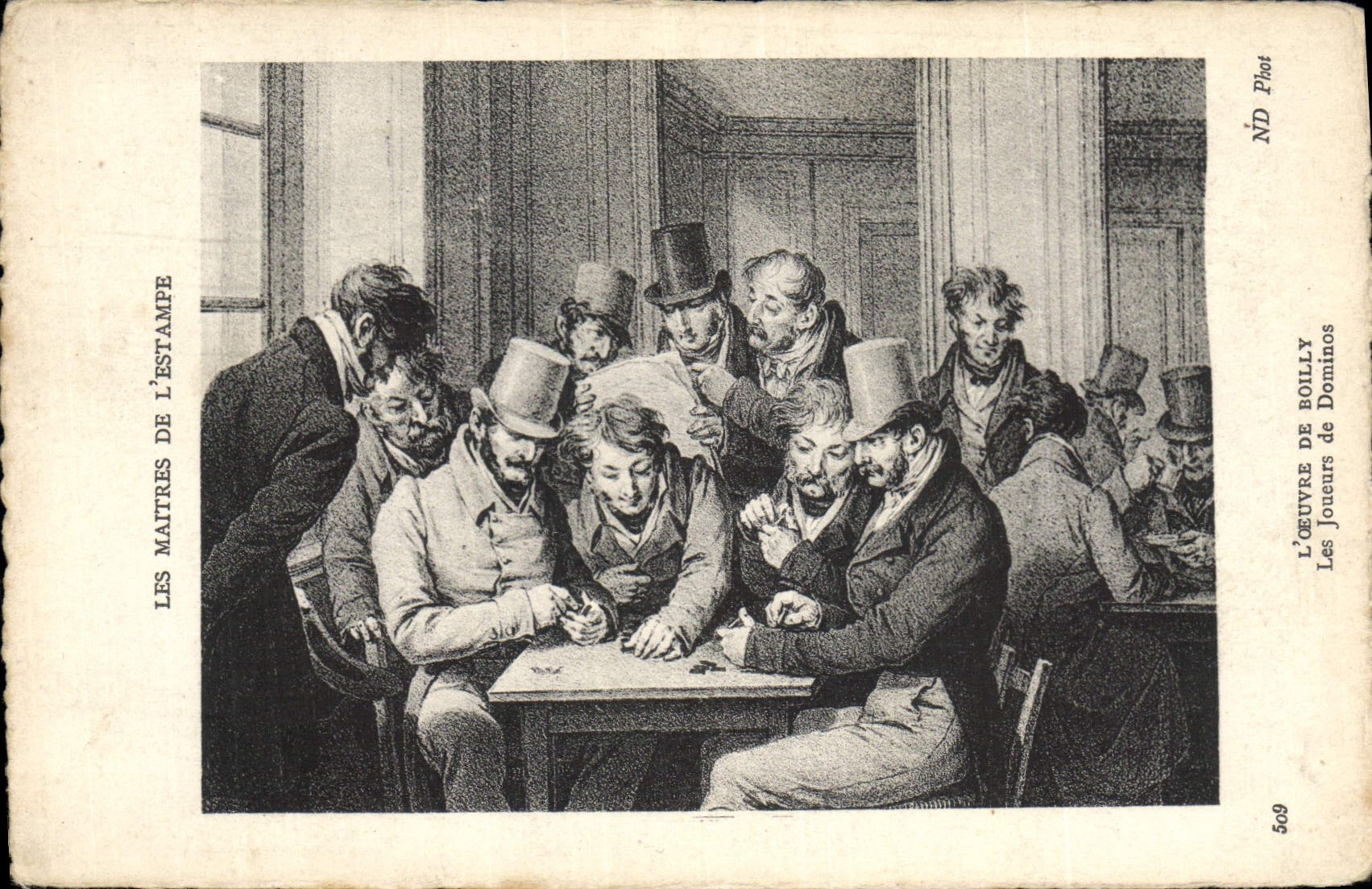 CPA Les maitres de l'estampe Boilly Les joueurs de dominos 