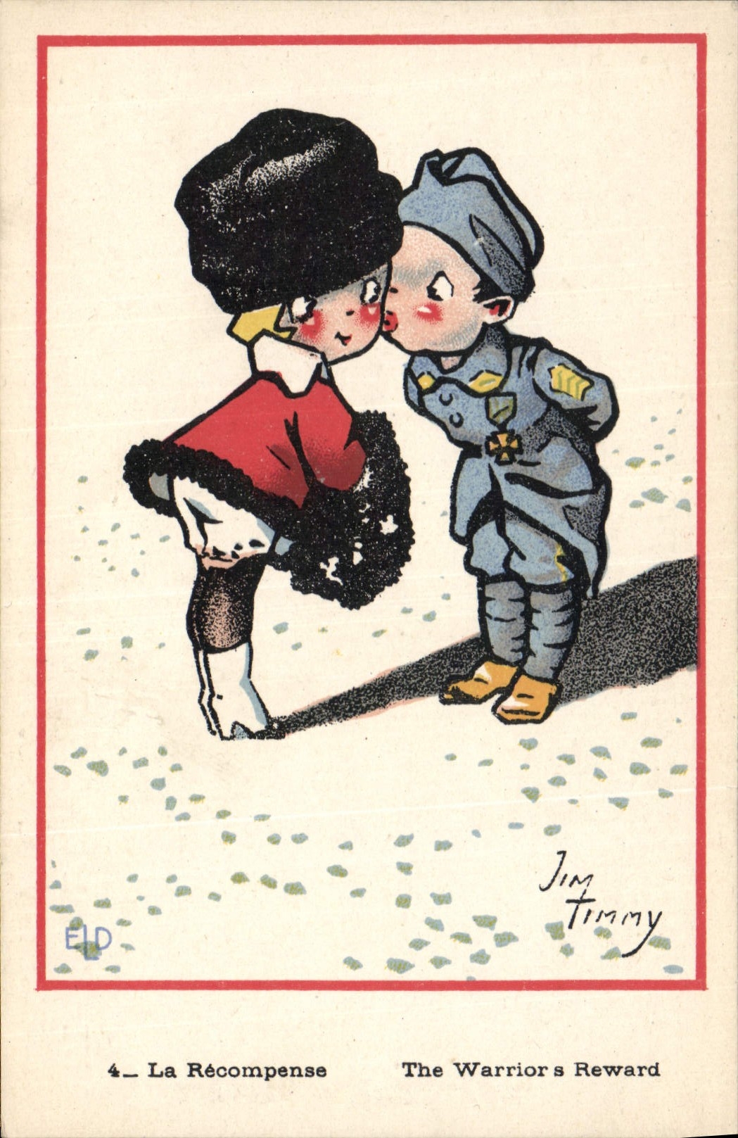 Vintage Postcard Fantasy Illustrator Jim Tinny children the Militaria reward