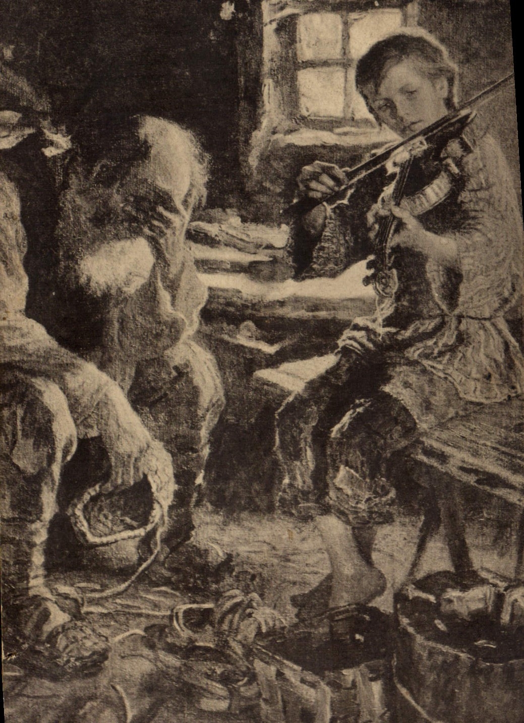 Postal Violín Violinista Niño Rusia Russia